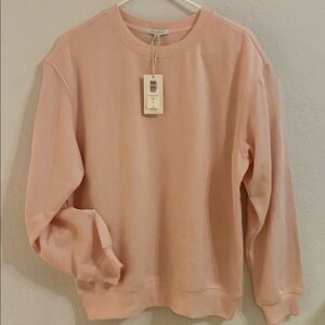 Z SUPPLY BOYFRIEND SWEATSHIRT Size Small Pink Salt